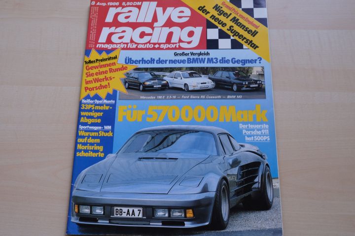 Deckblatt Rallye Racing (08/1986)